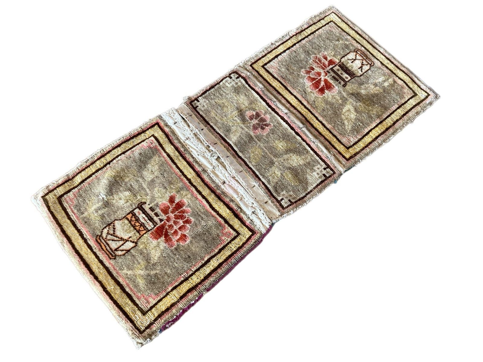Antique Chinese Khotan Saddlebag 1.22m X 0.50m photo for sale
