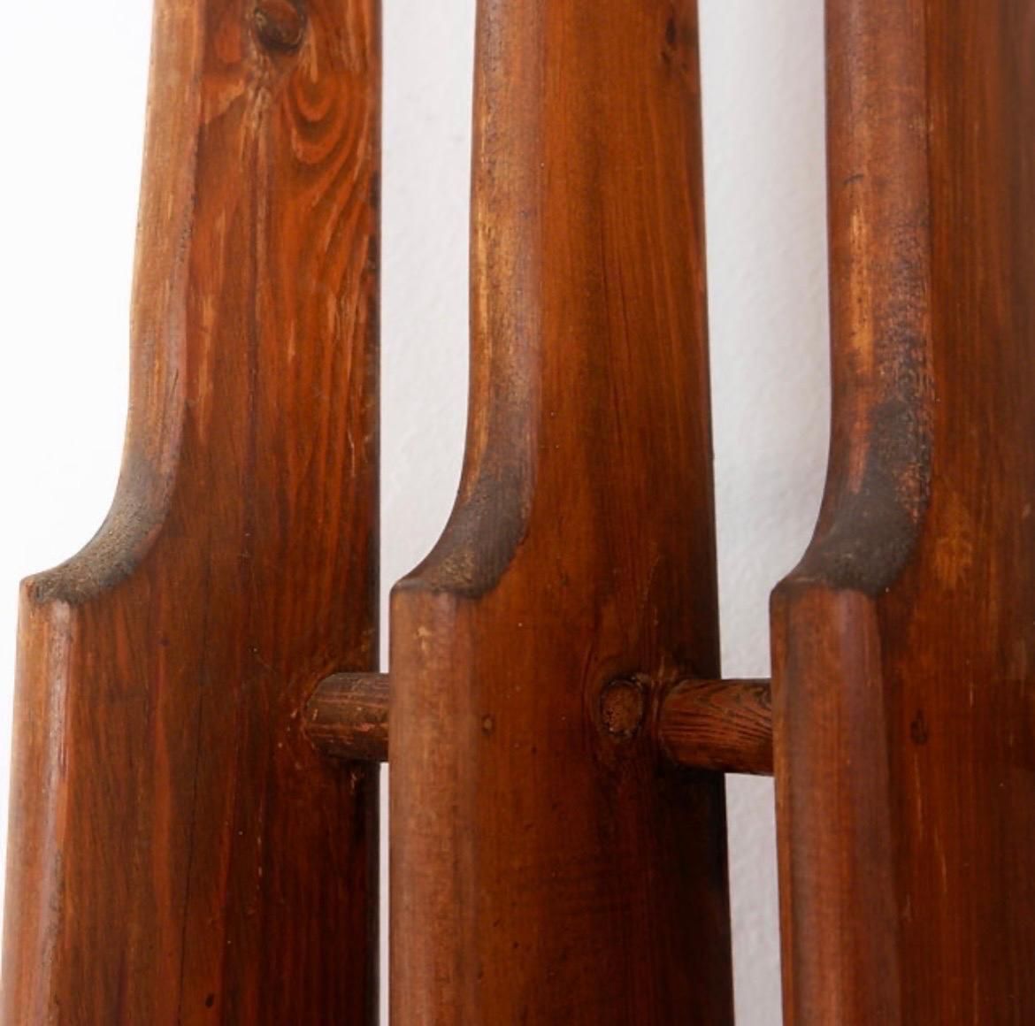 Vintage Wood Room Divider, Mid Century Modern, 1967, 217cm Tall photo buy
