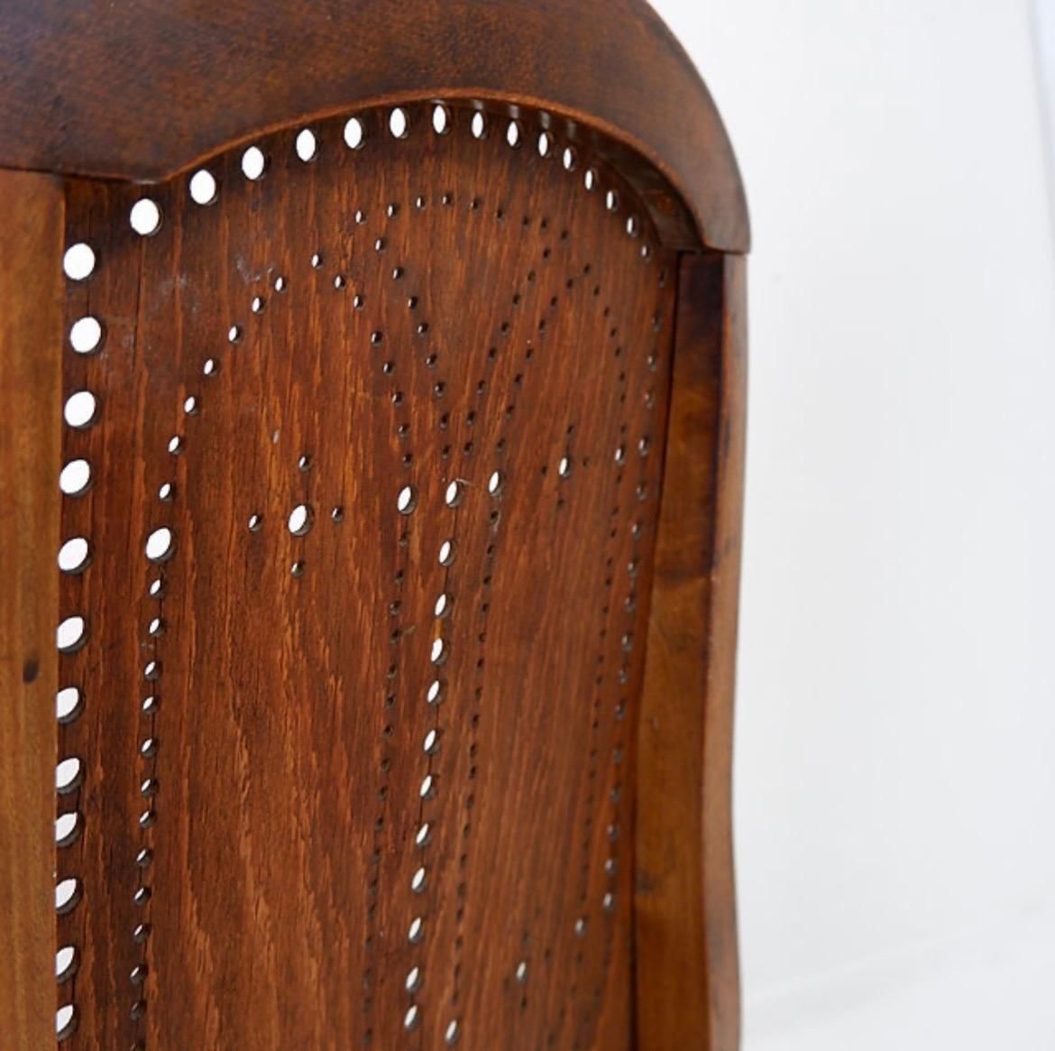 Church Chairs With Perforated Plywood, 1920s  Perforated Plywood photo for sale