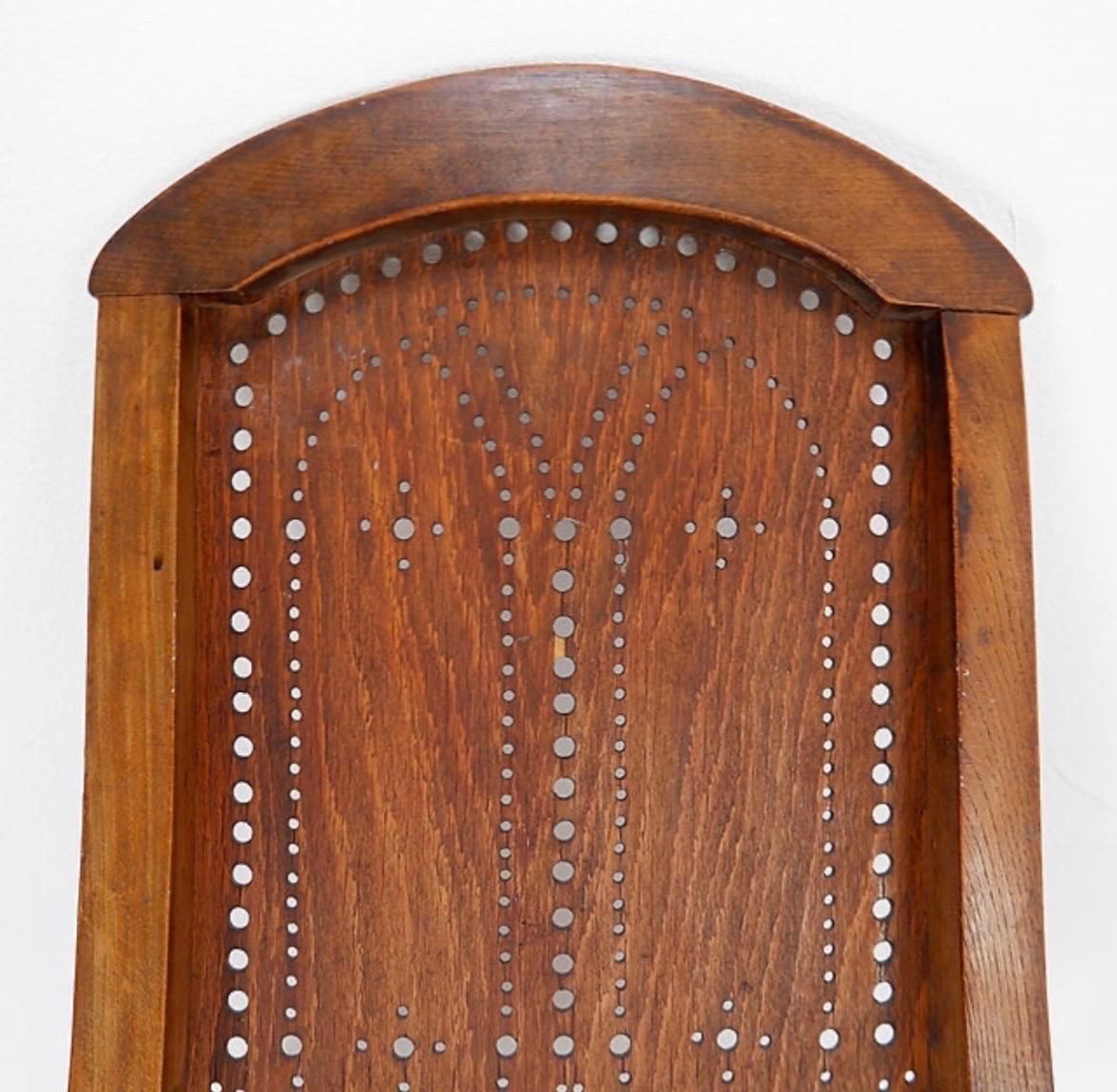 photo furniture Church Chairs With Perforated Plywood, 1920s  Perforated Plywood