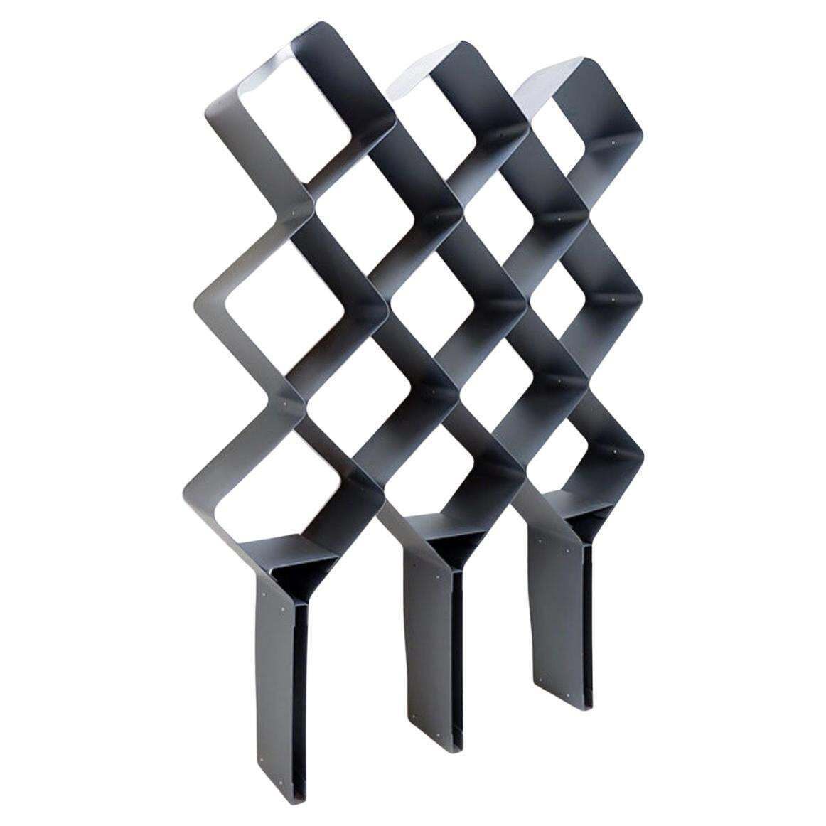 Set Of Honeycomb Metal Wall Shelf By Albury In Gray    Organic Modern Design