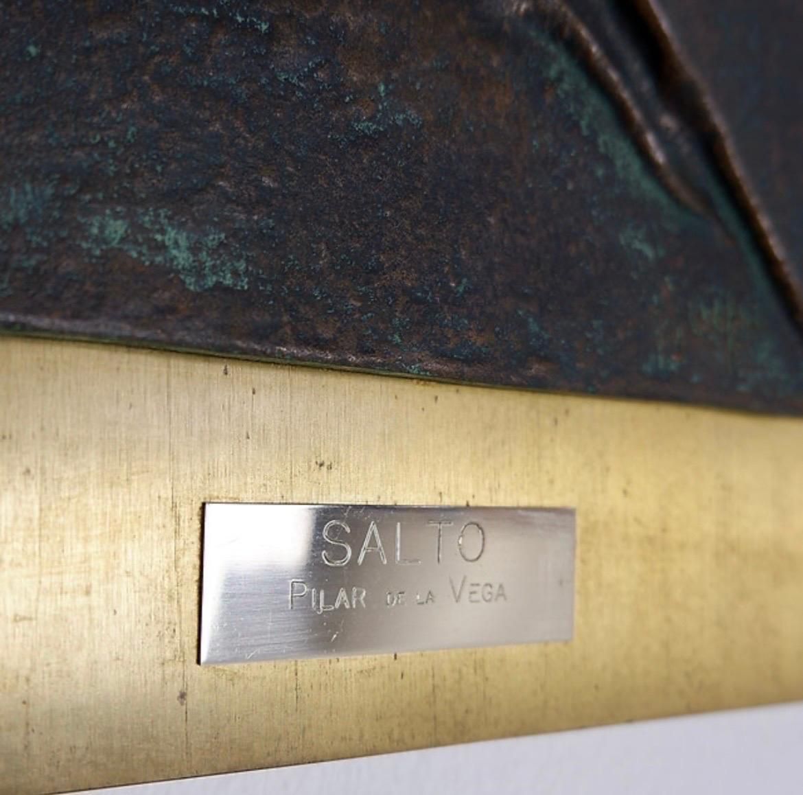 "Salto" Pilar De La Vega Martinez Bronze Sculpture On Panel photo 758.0