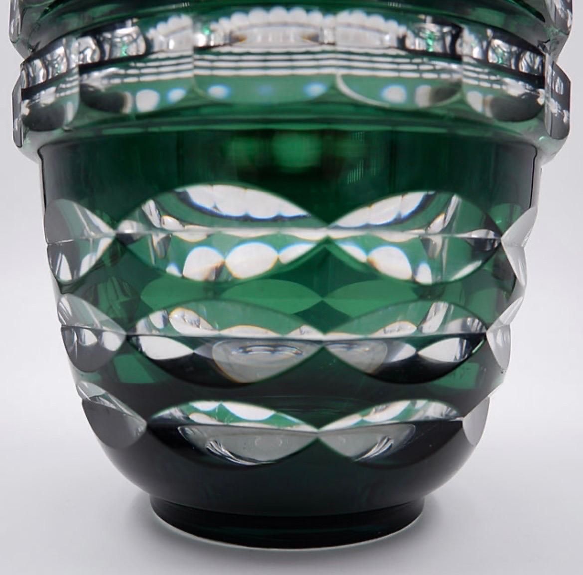 photo furniture 20th Century Crystal Art Deco Vase By Val Saint Lambert Att. To Charles Graffart