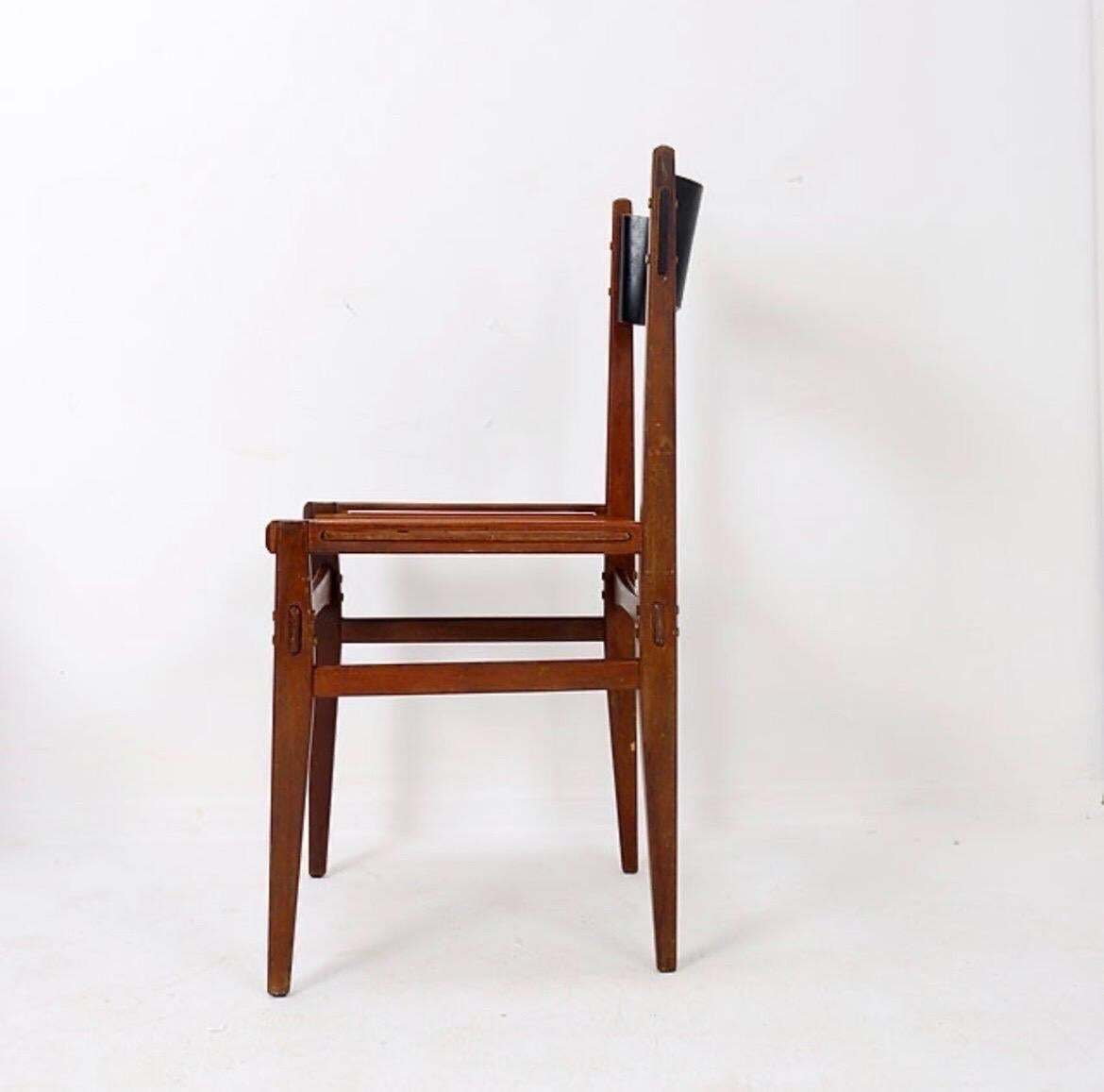 Mid Century Italian Chair By Pozzi & Verga, Bentwood & Brass, 1960s photo vinterior