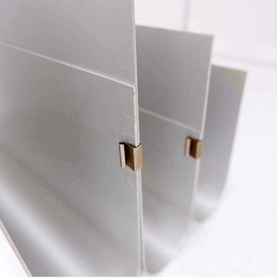 photo furniture Aluminum Magazine Rack By Pierre Vandel For Espace Pierre Cardin, 1970s