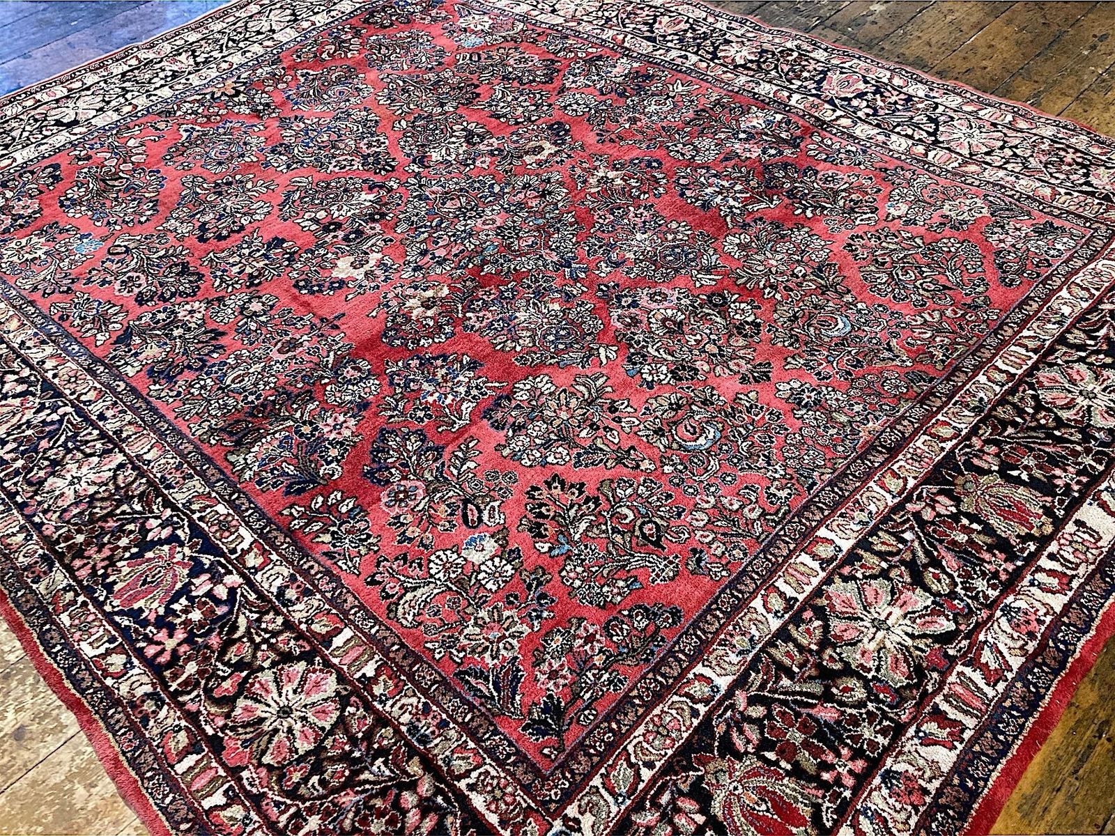 Antiek Sarouk tapijt 3,07 m x 2,45 m photo vinterior
