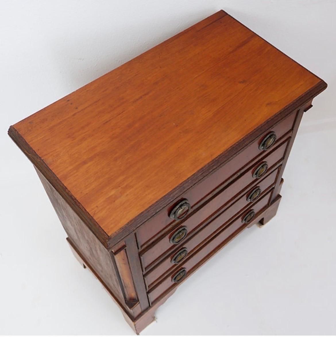 Victorian Style Chest Of Drawers, Hardwood, Antique Commode, 1970s photo vintage