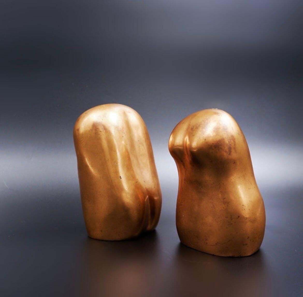Antique Bronze Busts Sculpture Set, Decorative Art, 1987, Good Shape photo for sale