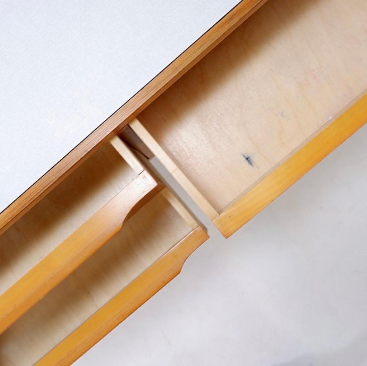 photo for sale Alfred Hendrickx Style De Coene Desk, Beech Wood, Belgium, 1950