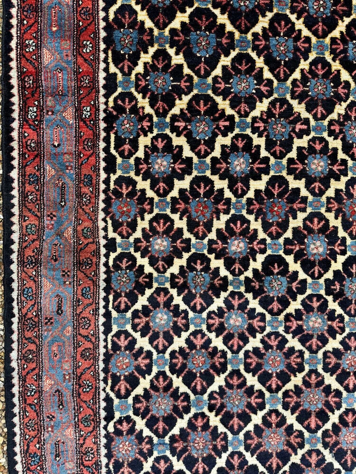 photo vinterior Antiek Hamadan tapijt 1,96 m x 1,43 m