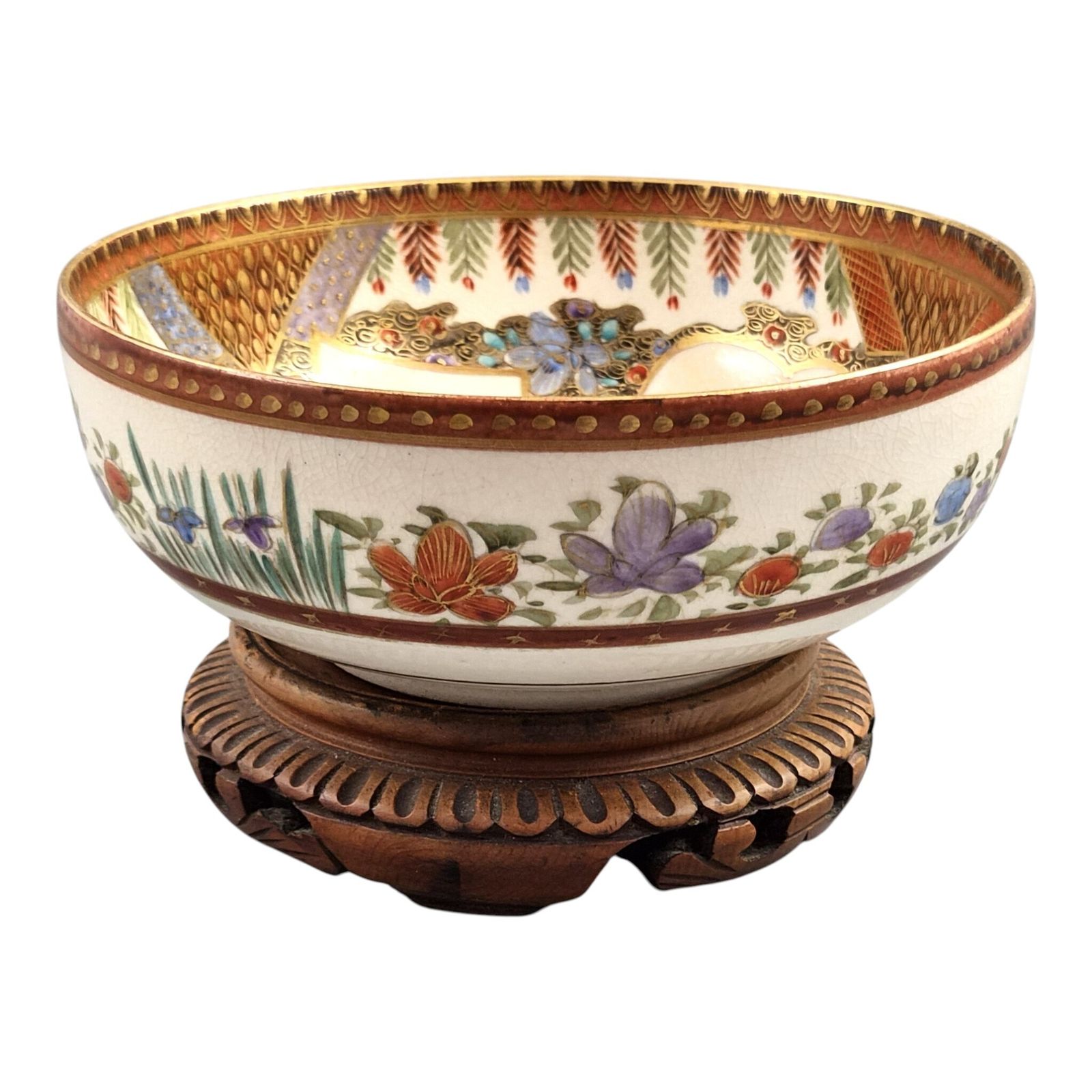 Fijn Meiji Japans Satsuma-kom, gesigneerd Kozan, ca. 1890-1905 photo furniture