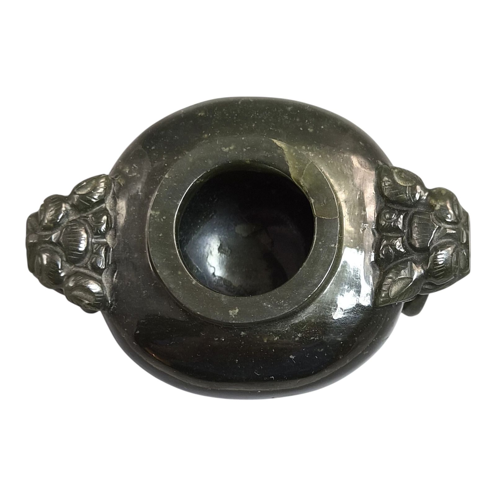 photo furniture Chinese Spinach Green Jade Incense Burner With Foo Dog Lid, C. 1900–1920