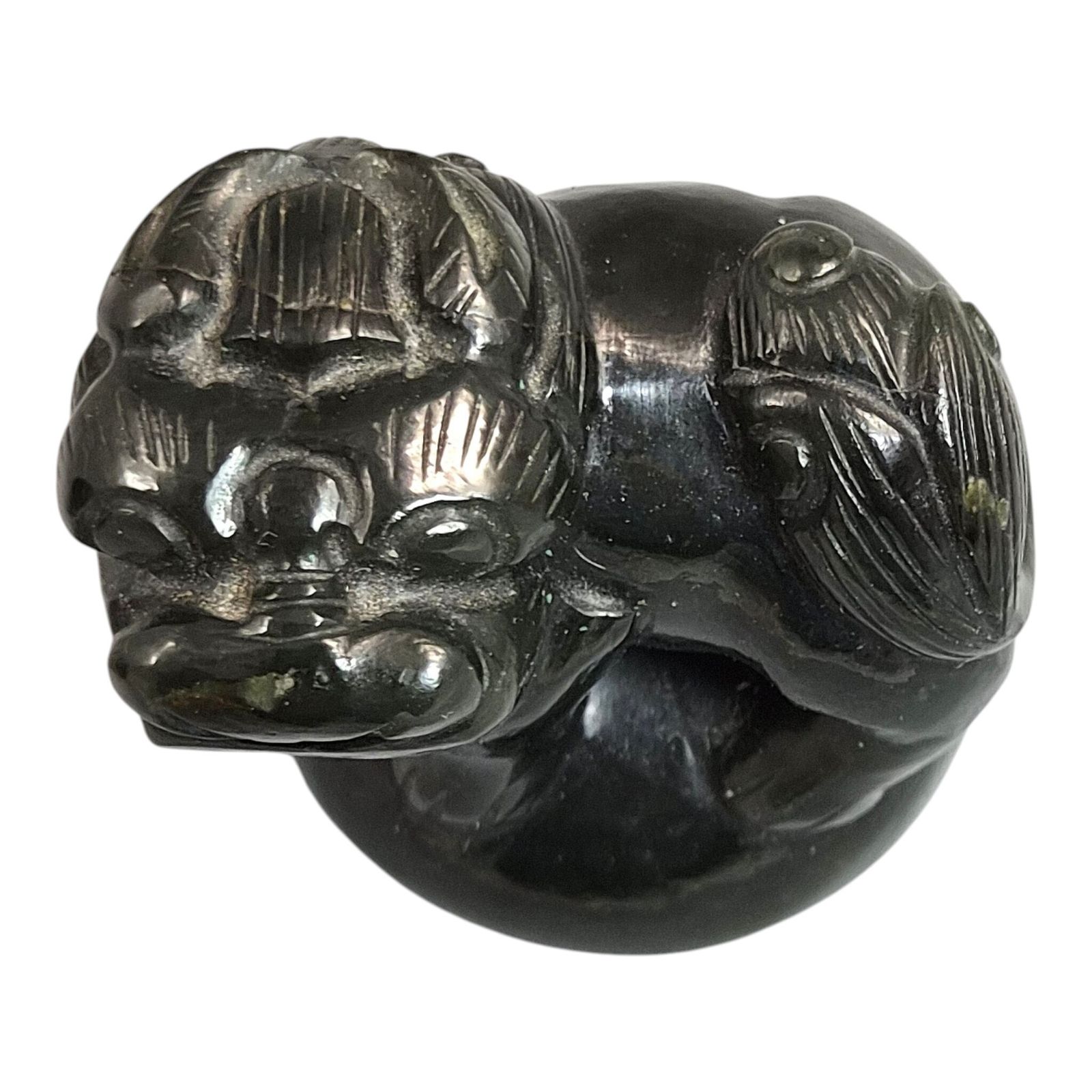 Home Decor Chinese Spinach Green Jade Incense Burner With Foo Dog Lid, C. 1900–1920 photo
