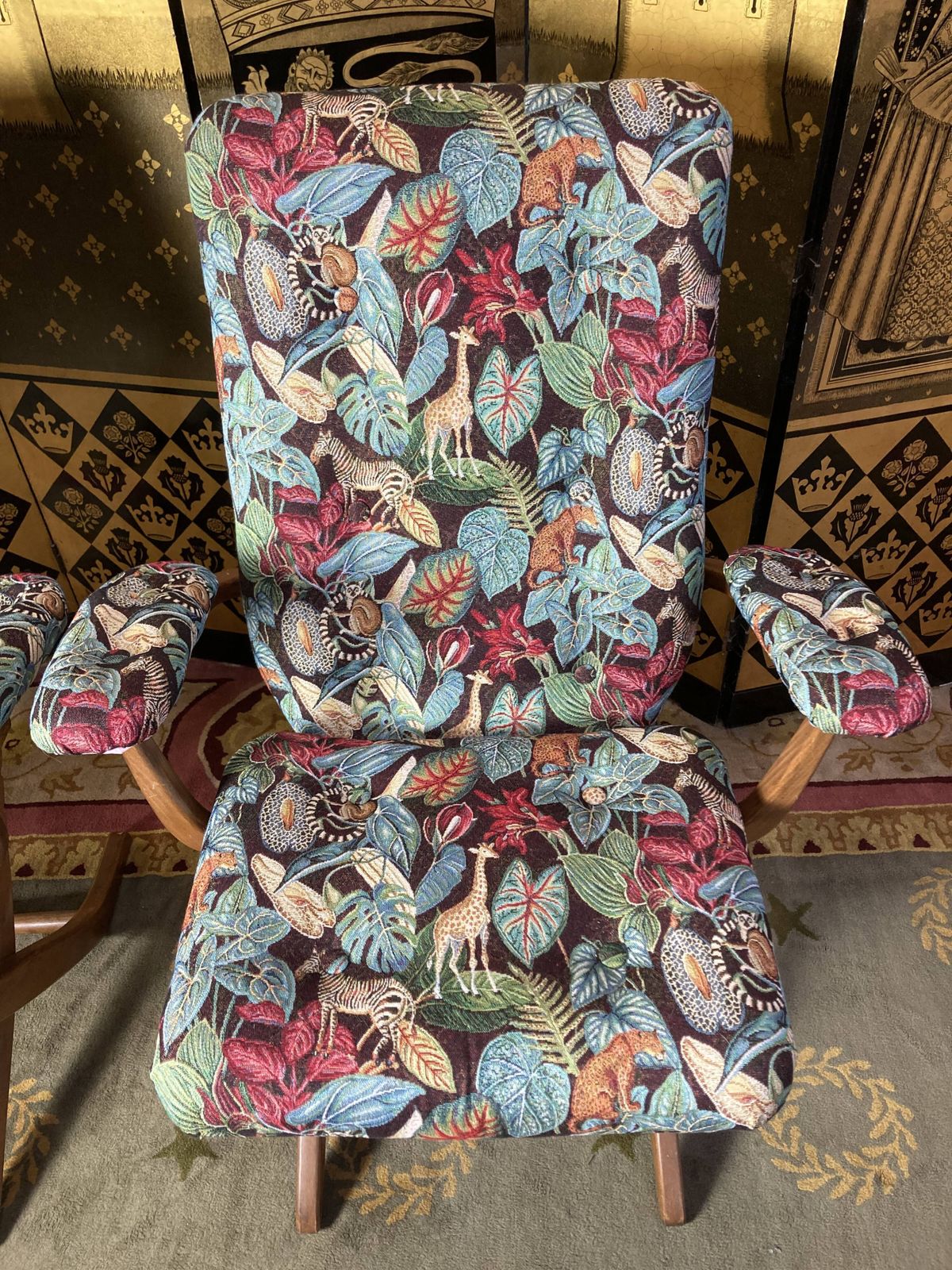 photo buy Pair Of Poly Comfort Armchairs And 1 Footrest