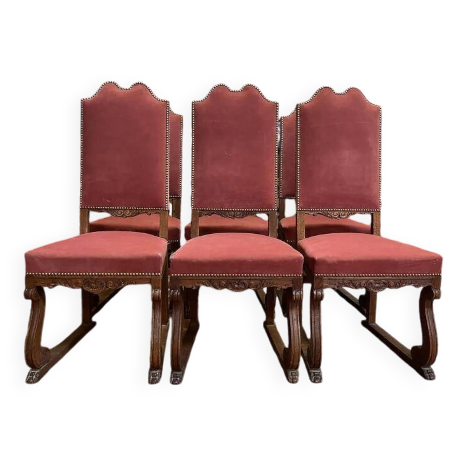 Set Of 6 Renaissance   Louis XIII Chairs In Oak
