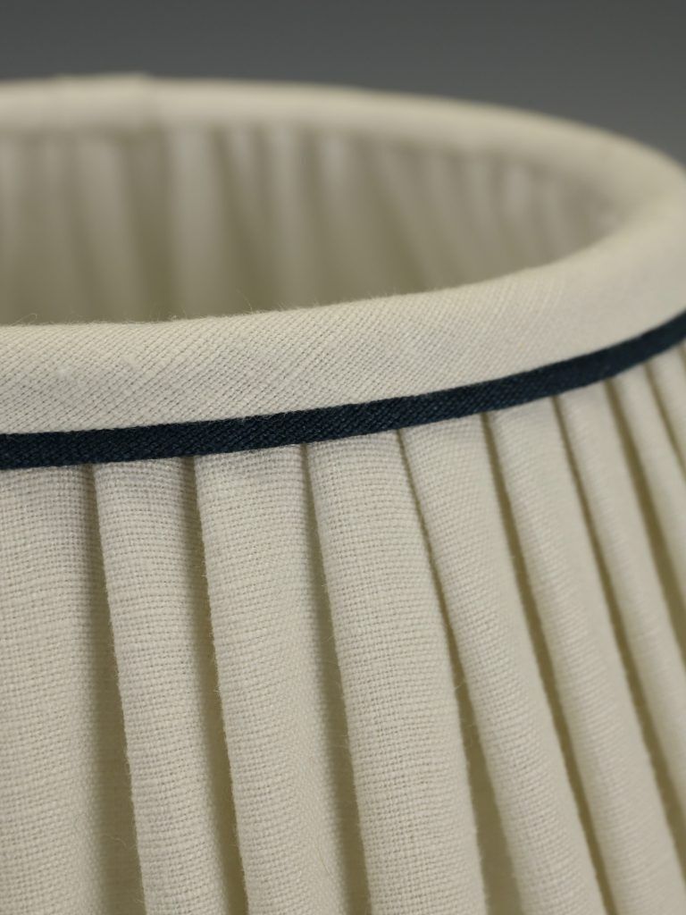 Large Empire Lampshade – Ecru With Ink | Handmade In The Uk photo 250.0