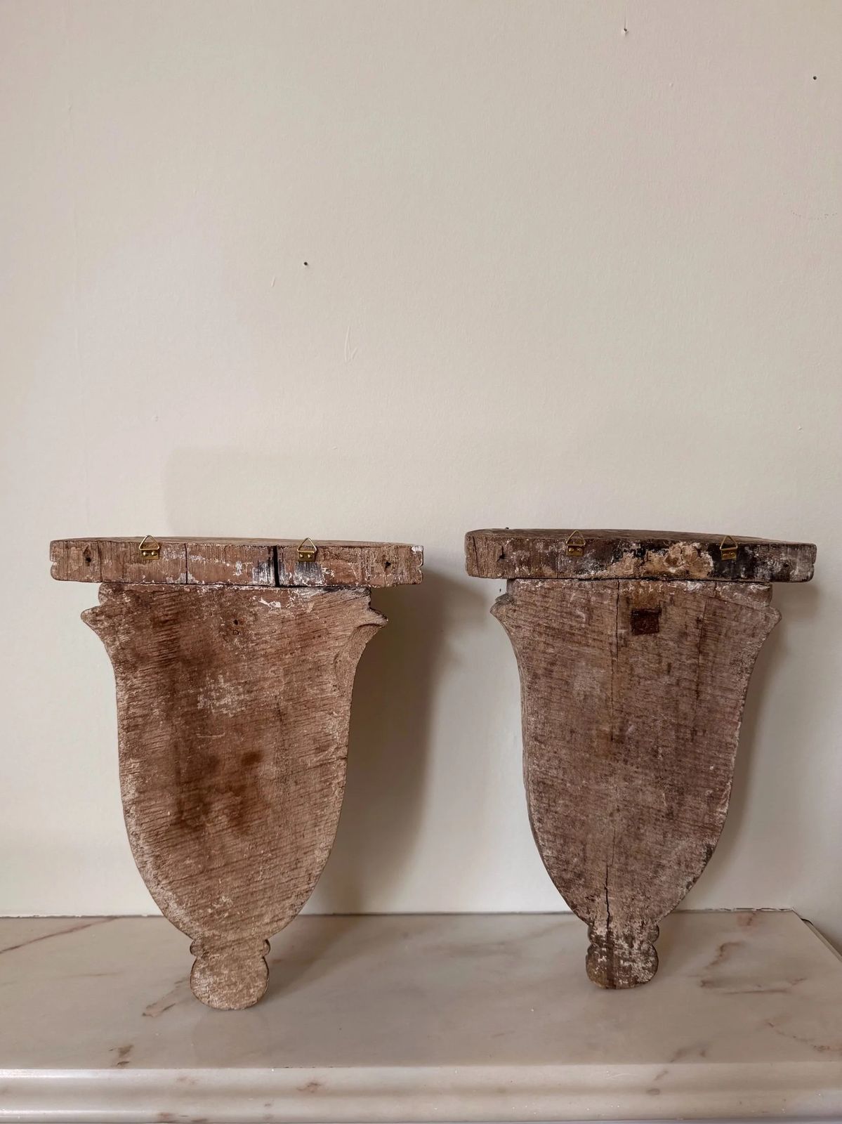 Wooden Wall Pedestals, Mid 20th Century photo 345.0