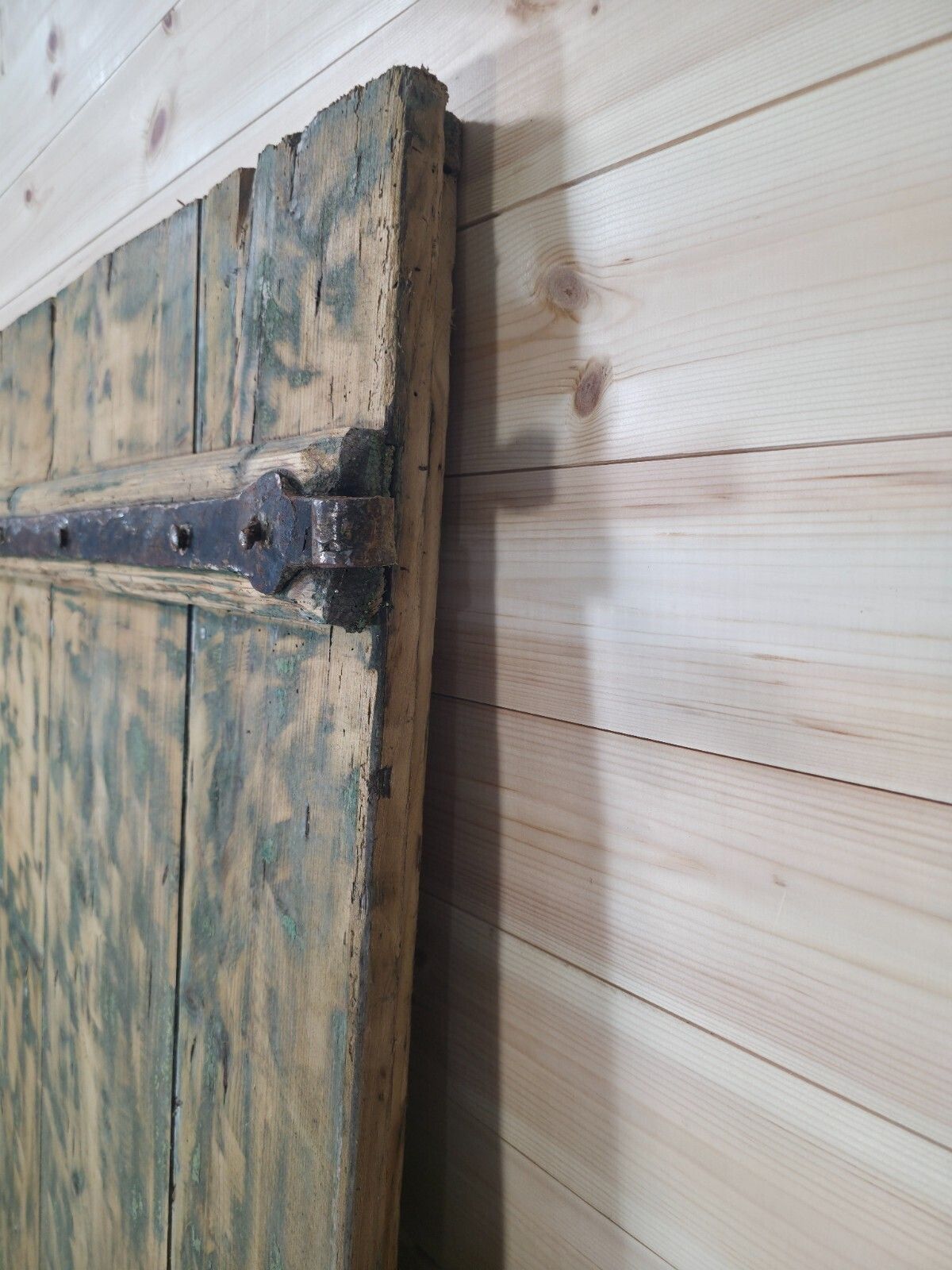 285.0 Antique French Rustic Wooden Vineyard Cellar Door photo