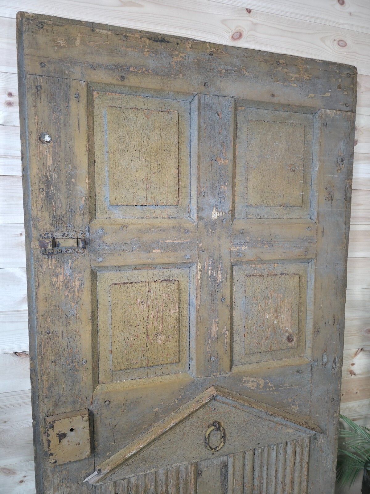 Antique French 19th Century Rustic Wooden Vineyard Cellar Door photo Home Fixtures