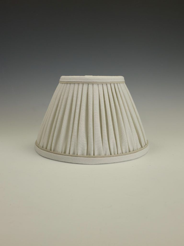 Small Empire Lampshade – Ecru With Stucco | Handmade In The Uk photo 185.0