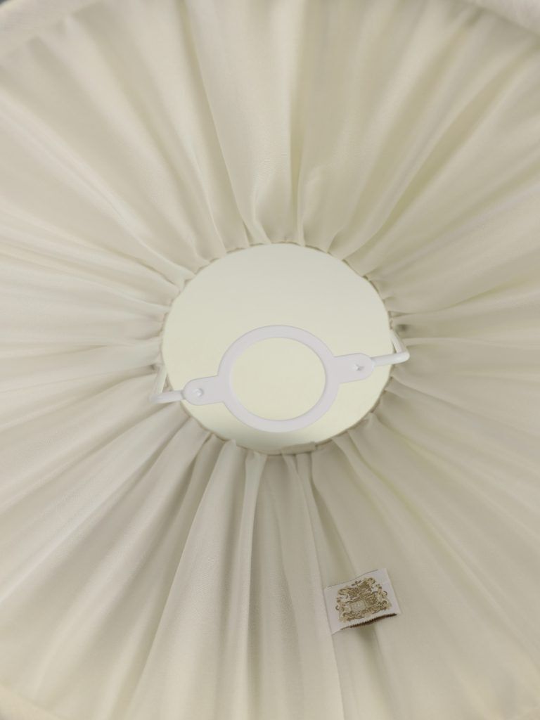 Small Empire Lampshade – Ecru With Stucco | Handmade In The Uk photo vintage