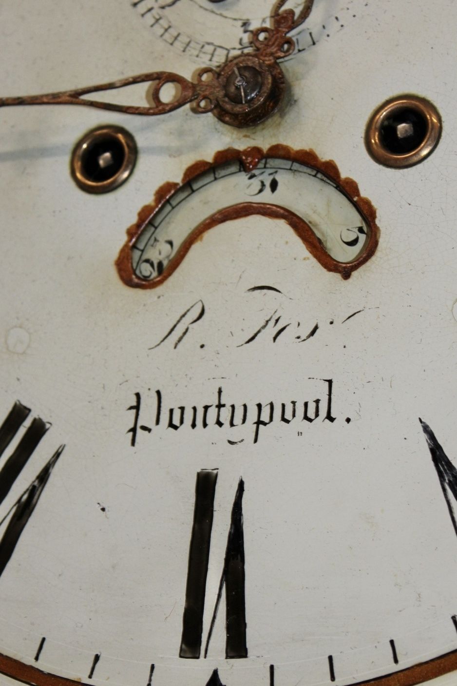 Antique Welsh Victorian Long Case Mahogany Grandfather Clock R Fox Of Pontypool photo vintage