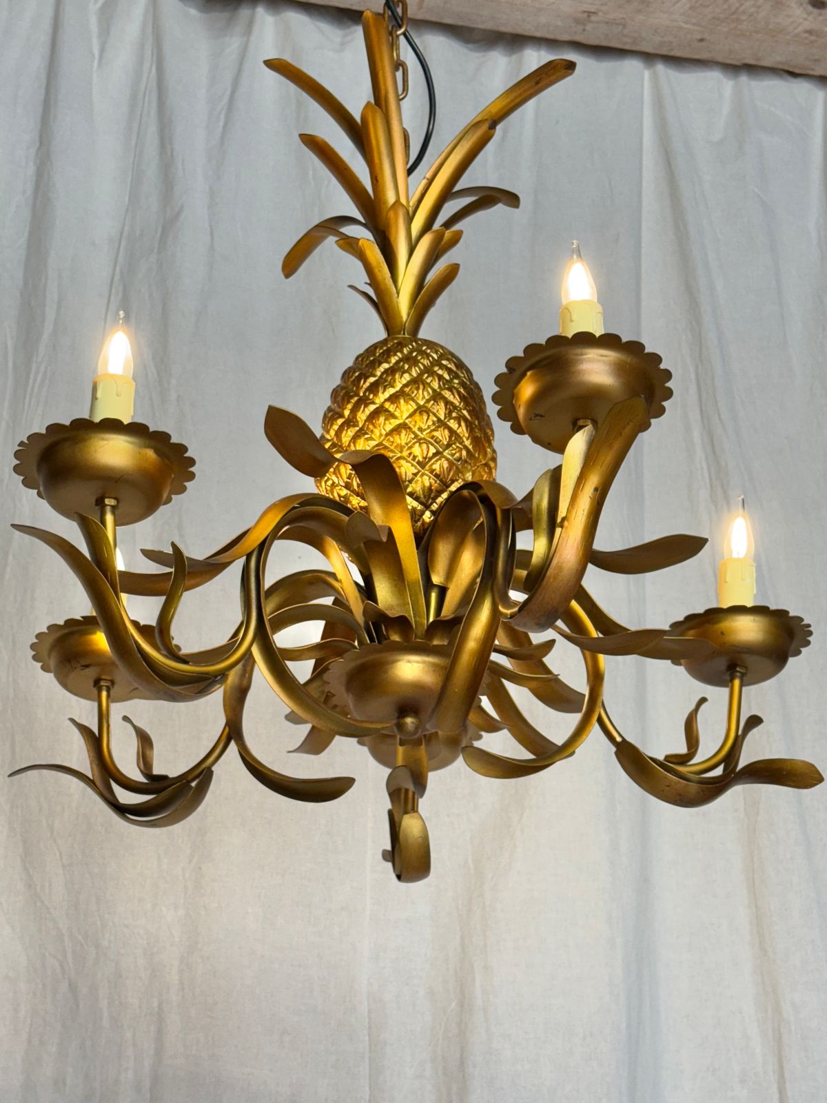 Gold Pineapple Pendant Chandelier By Graham And Green photo buy