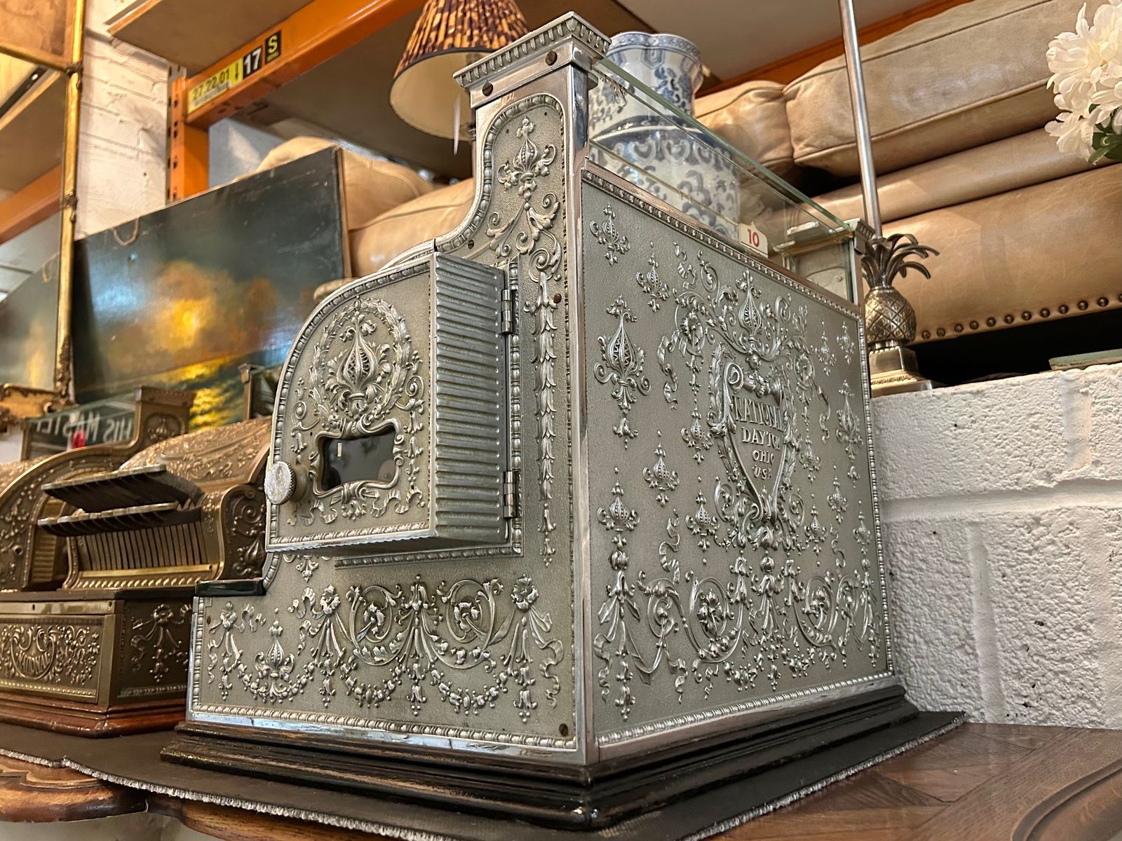 Chrome National Cash Register, Dayton Ohio 1913 photo vinterior