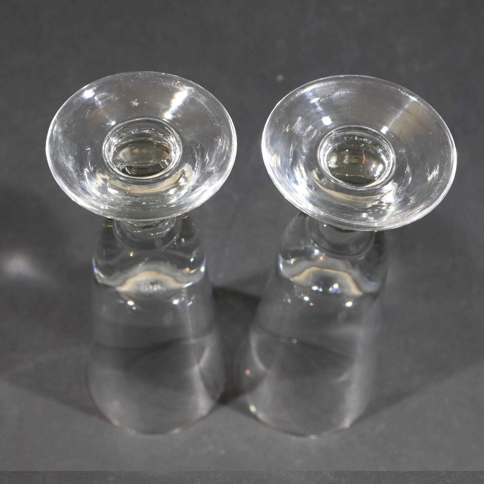 photo for sale Verres à absinthe d'époque soufflés à la bouche avec cuillère, France