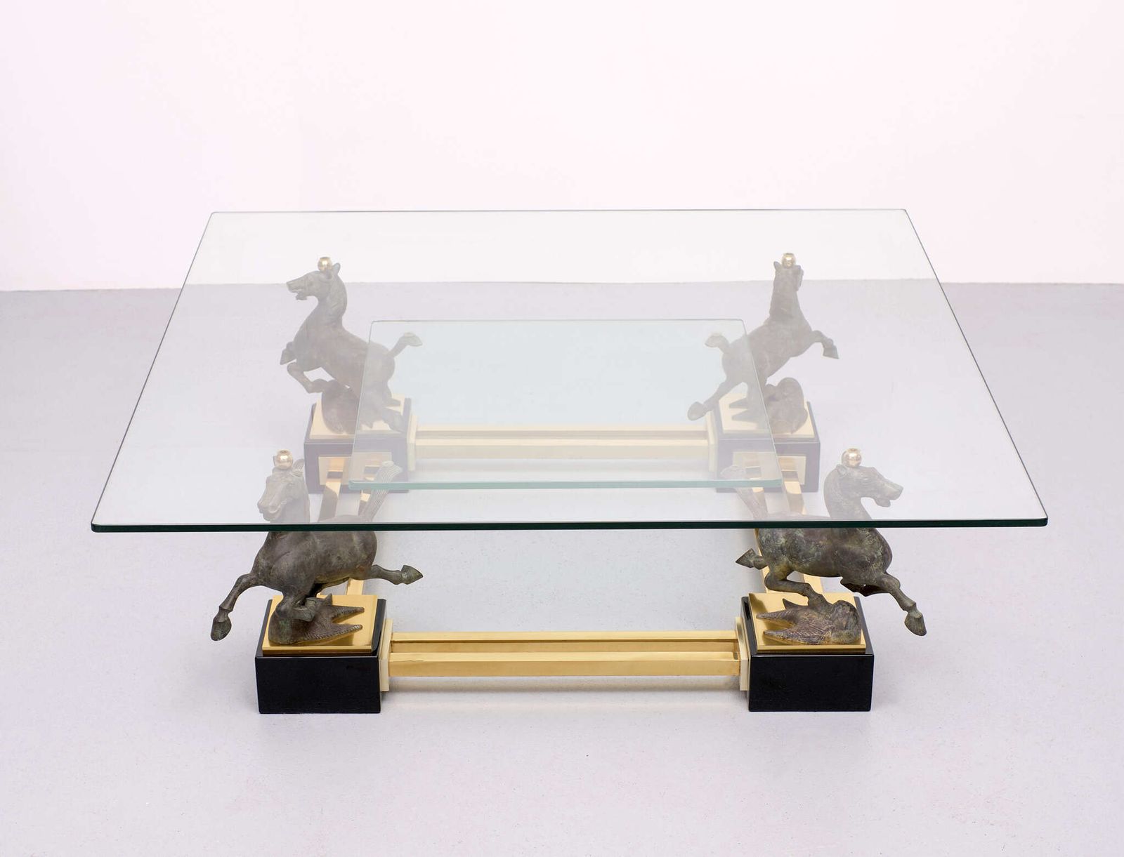 Maison Charles, Coffee Table, "Flying Horse Of Gansu", 1970s, France photo vinterior