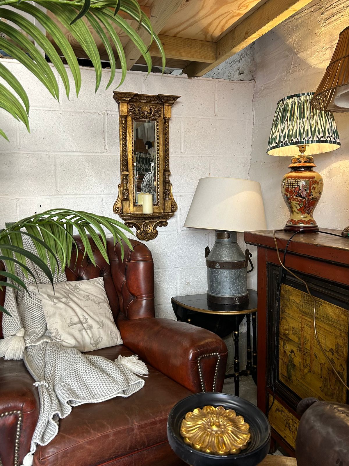 photo furniture Antique French Style Gilt Wall Mirror Vanity Mirror Chas. H. West Mirror Shelf