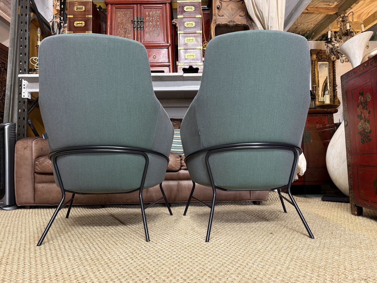 Pair Of Frovi Office Armchairs Reception Waiting Chairs photo buy