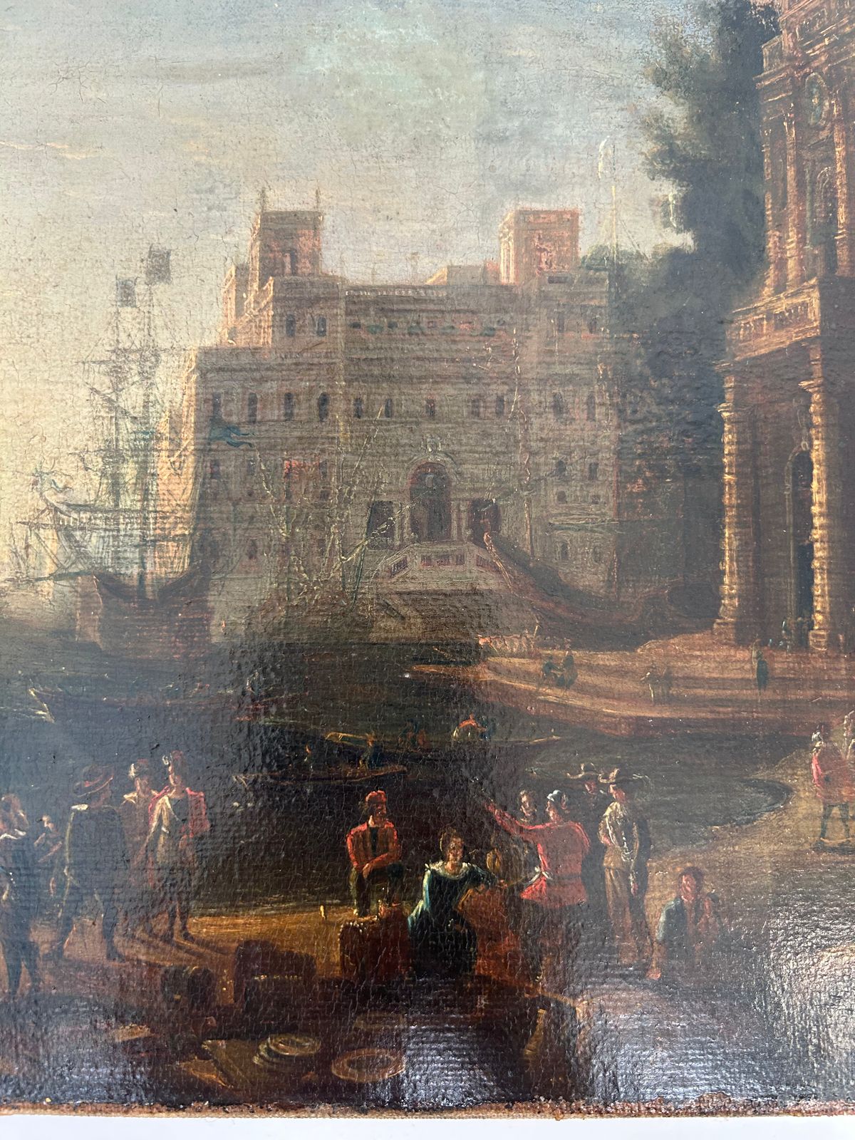 photo furniture Fine Art Harbour Oil Painting After Claude Lorrain