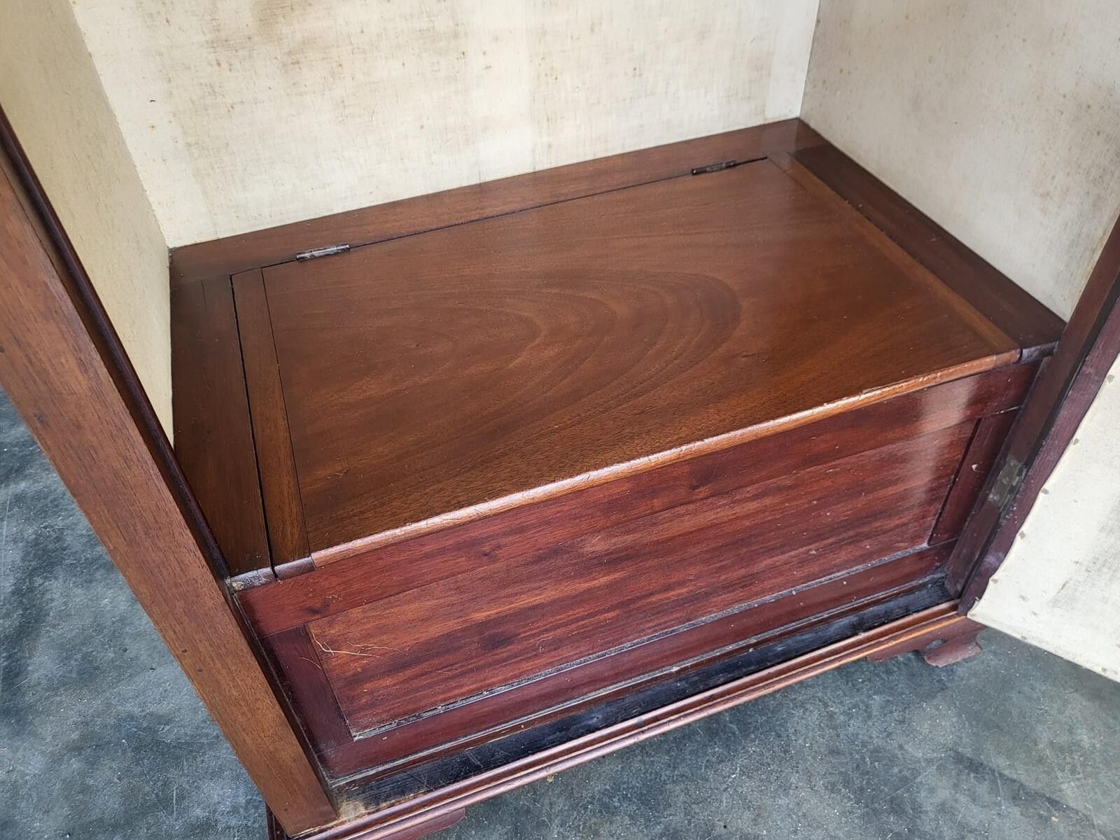 Antique Inlaid Mahogany Single Slim Wardrobe Cupboard photo Furniture