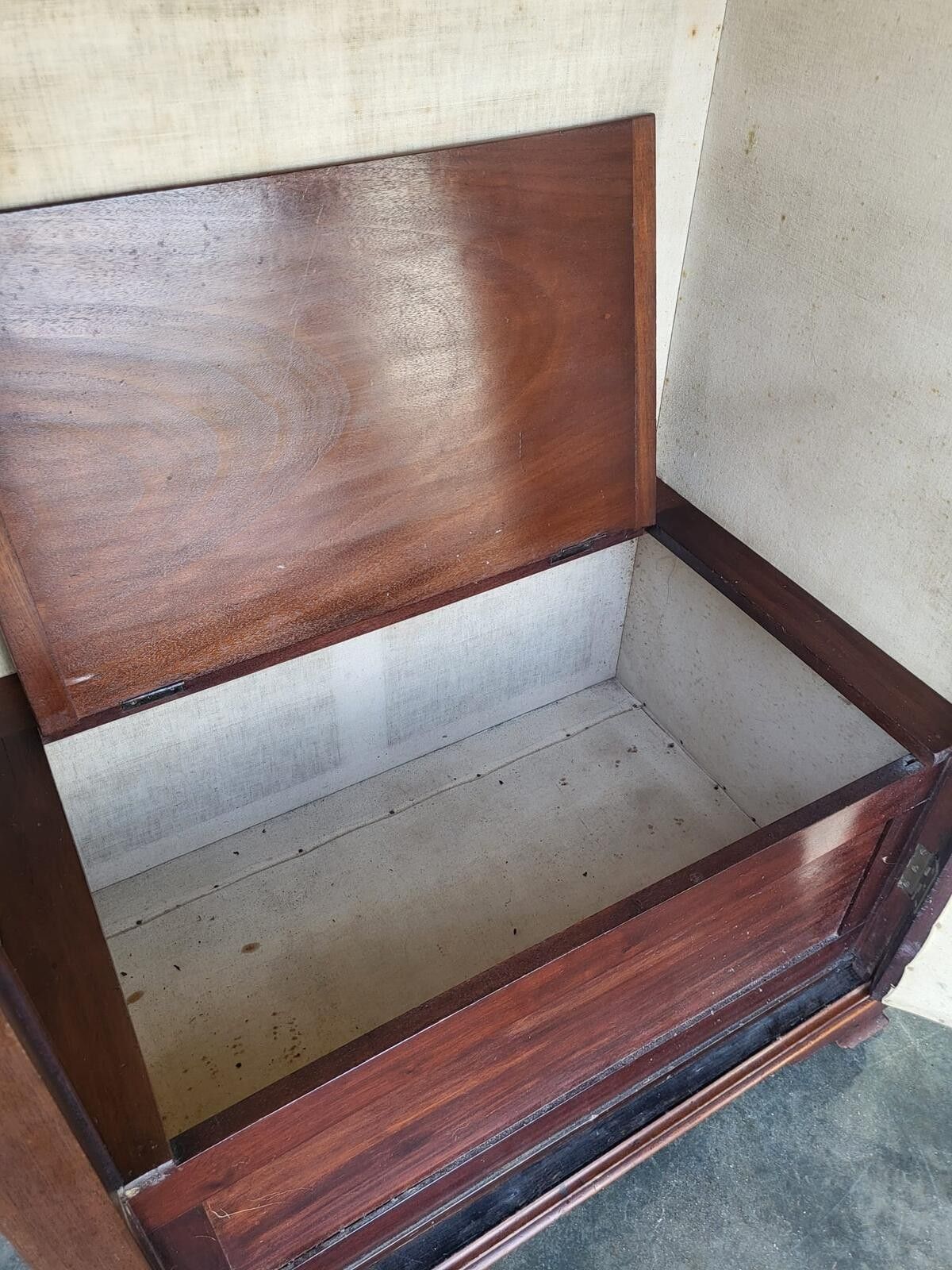Antique Inlaid Mahogany Single Slim Wardrobe Cupboard photo vintage