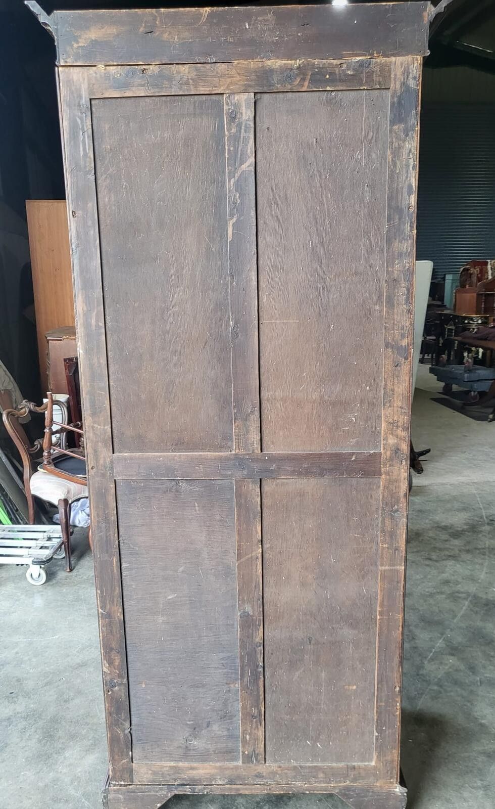 photo for sale Antique Inlaid Mahogany Single Slim Wardrobe Cupboard