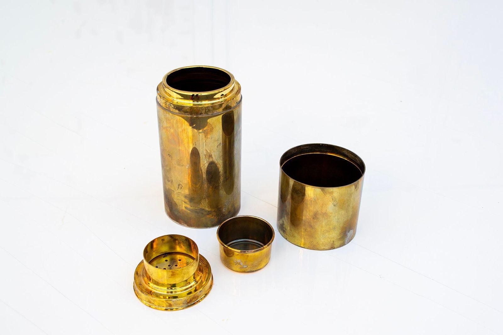 Handmade Silver Plated Metal Cocktail Set From Cassetti, Italy, 1970s, Set Of 5 photo vinterior
