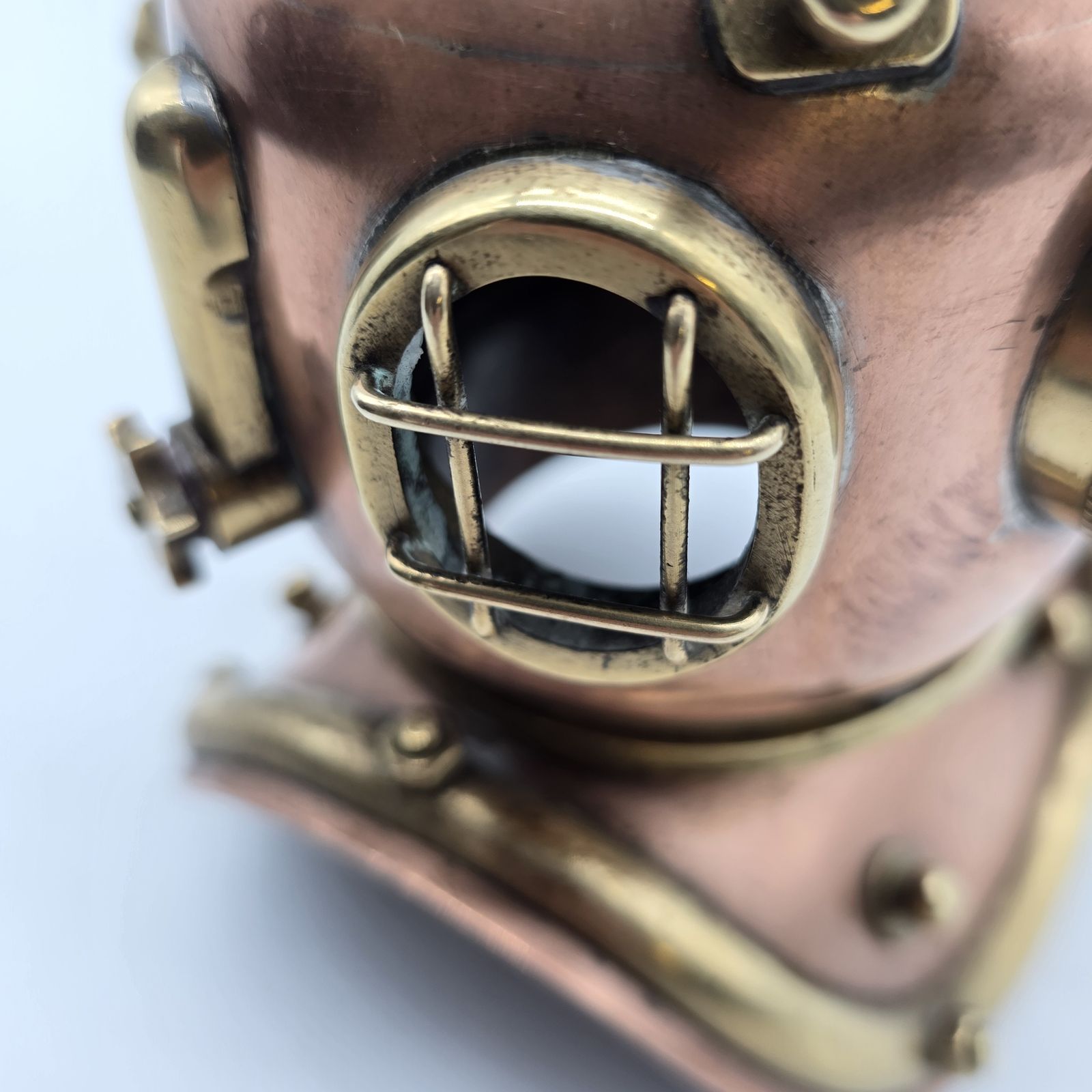 photo for sale Miniature Copper Divers Helmet In A 19th Century Style. Circa 1930