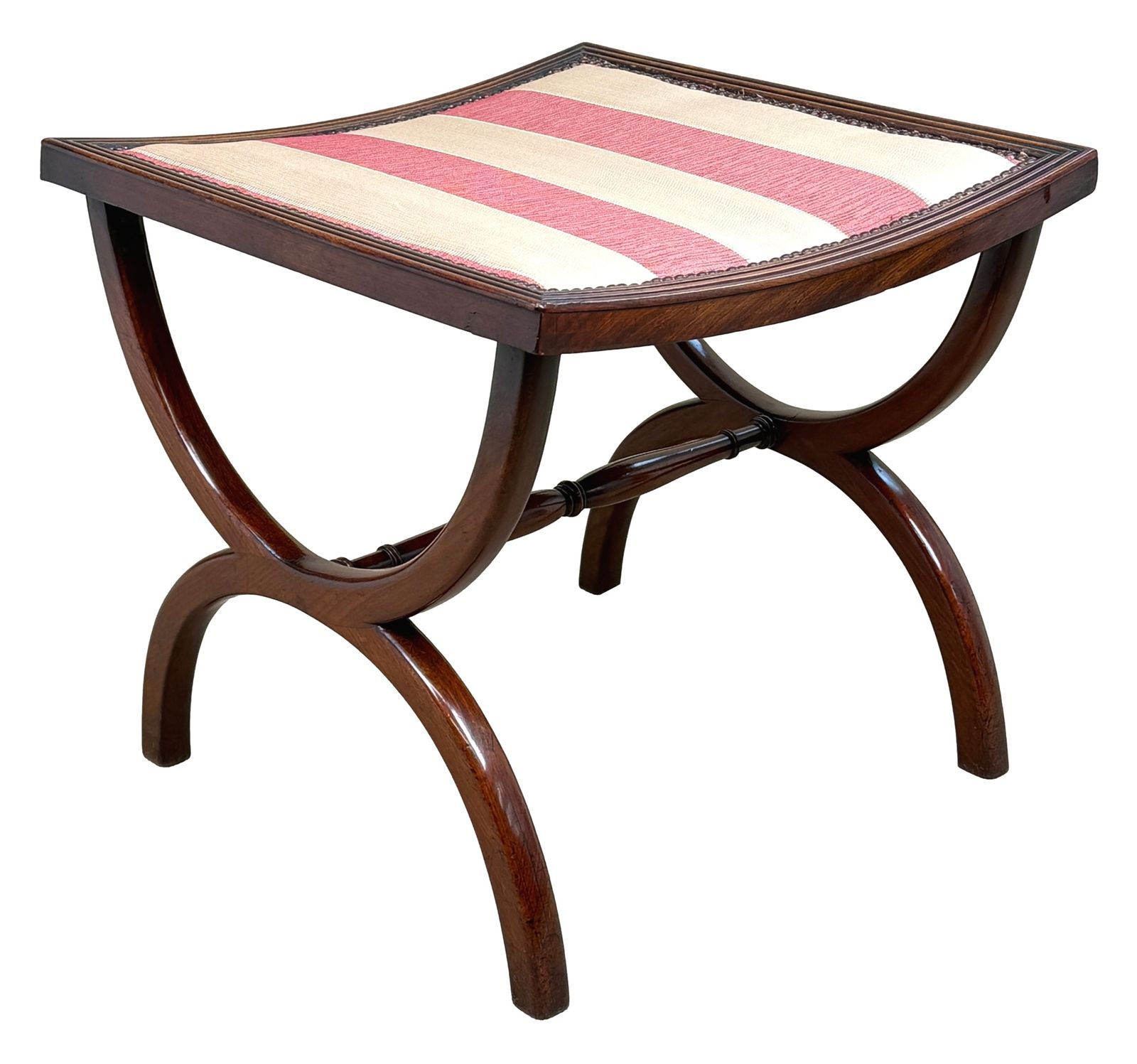 photo furniture Regency Mahogany 19th Century Curule Type Stool (England, Circa 1810)