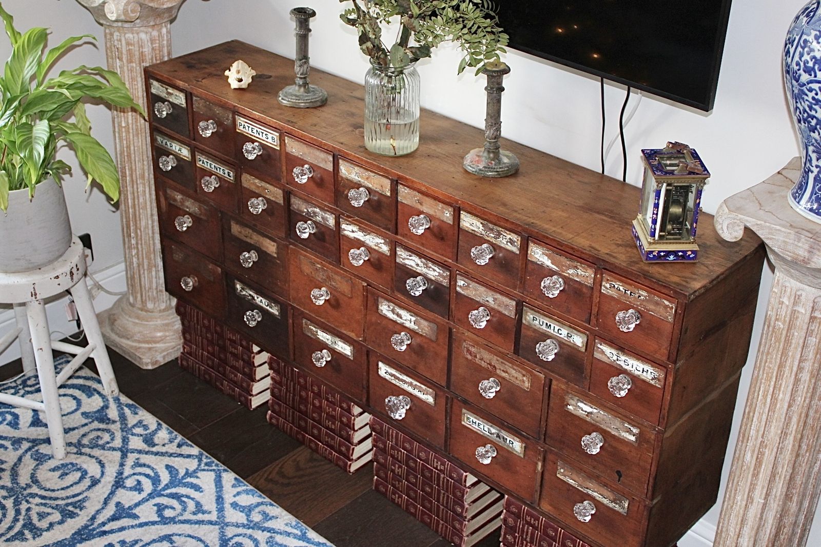Antique Haberdashery Cabinet Chemist Bank Of Drawers Apothecary Chest Of Drawers