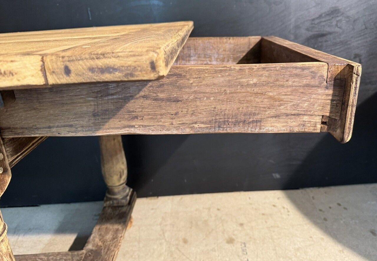 photo for sale 19th Century French Oak Farmhouse Dining Table