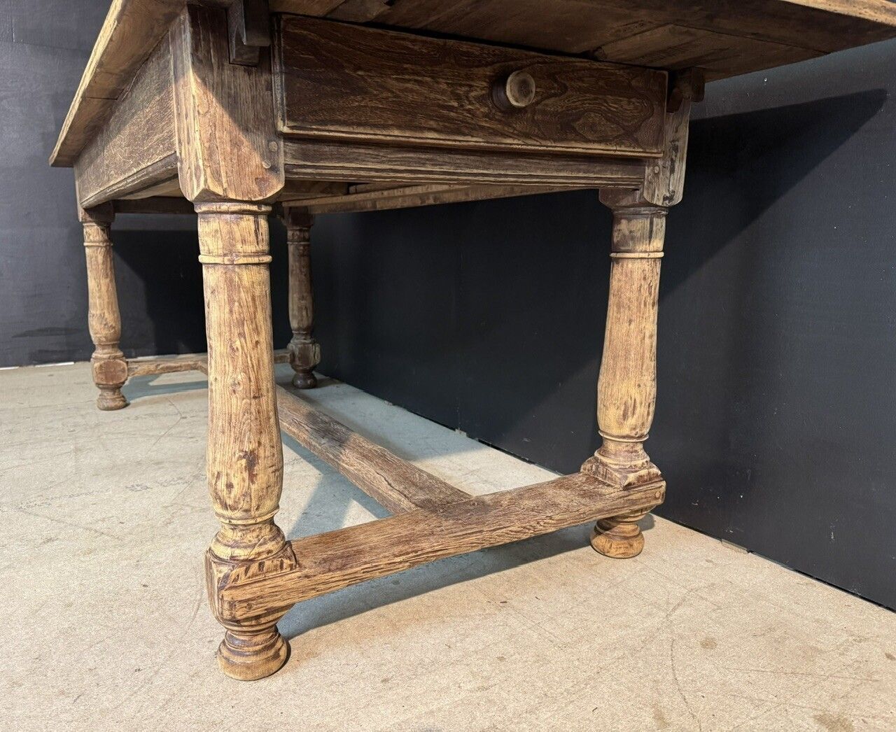 2350.0 19th Century French Oak Farmhouse Dining Table photo