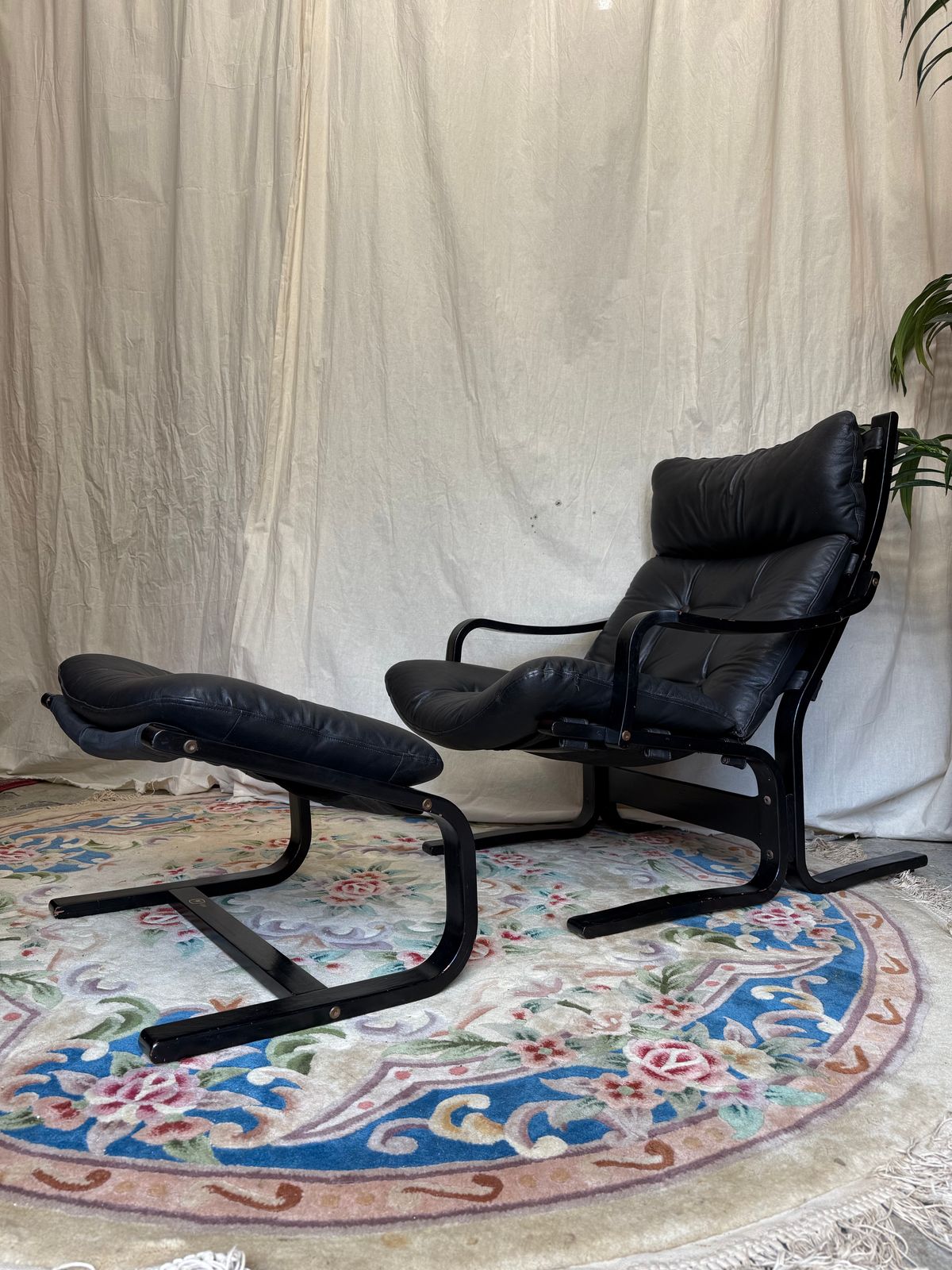 Danish Style Retro Chair And Footstool Siesta Lounge Chair photo furniture