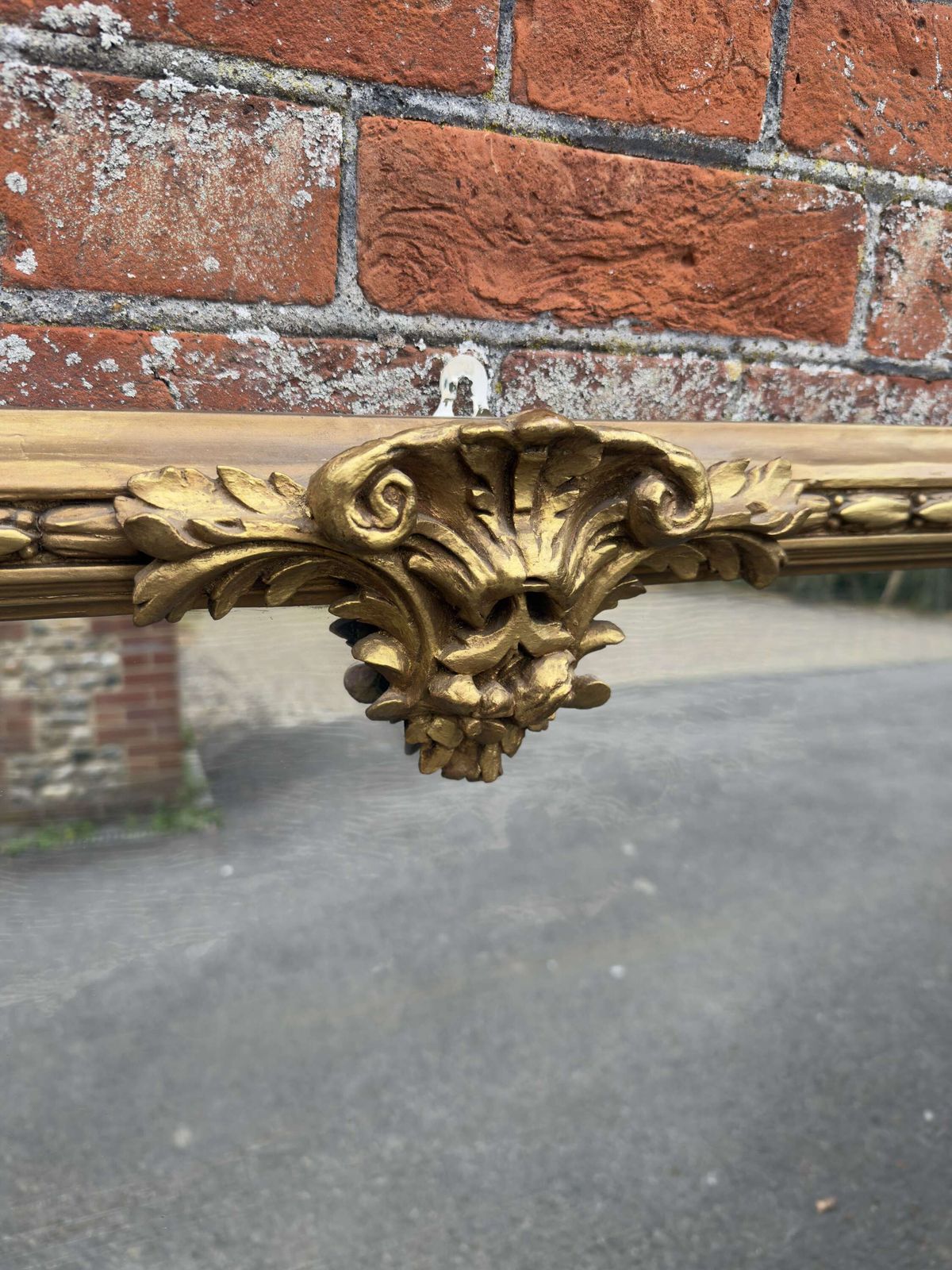 A Delightful Large Antique English 19th Century Gilt Overmantle Mirror. photo furniture