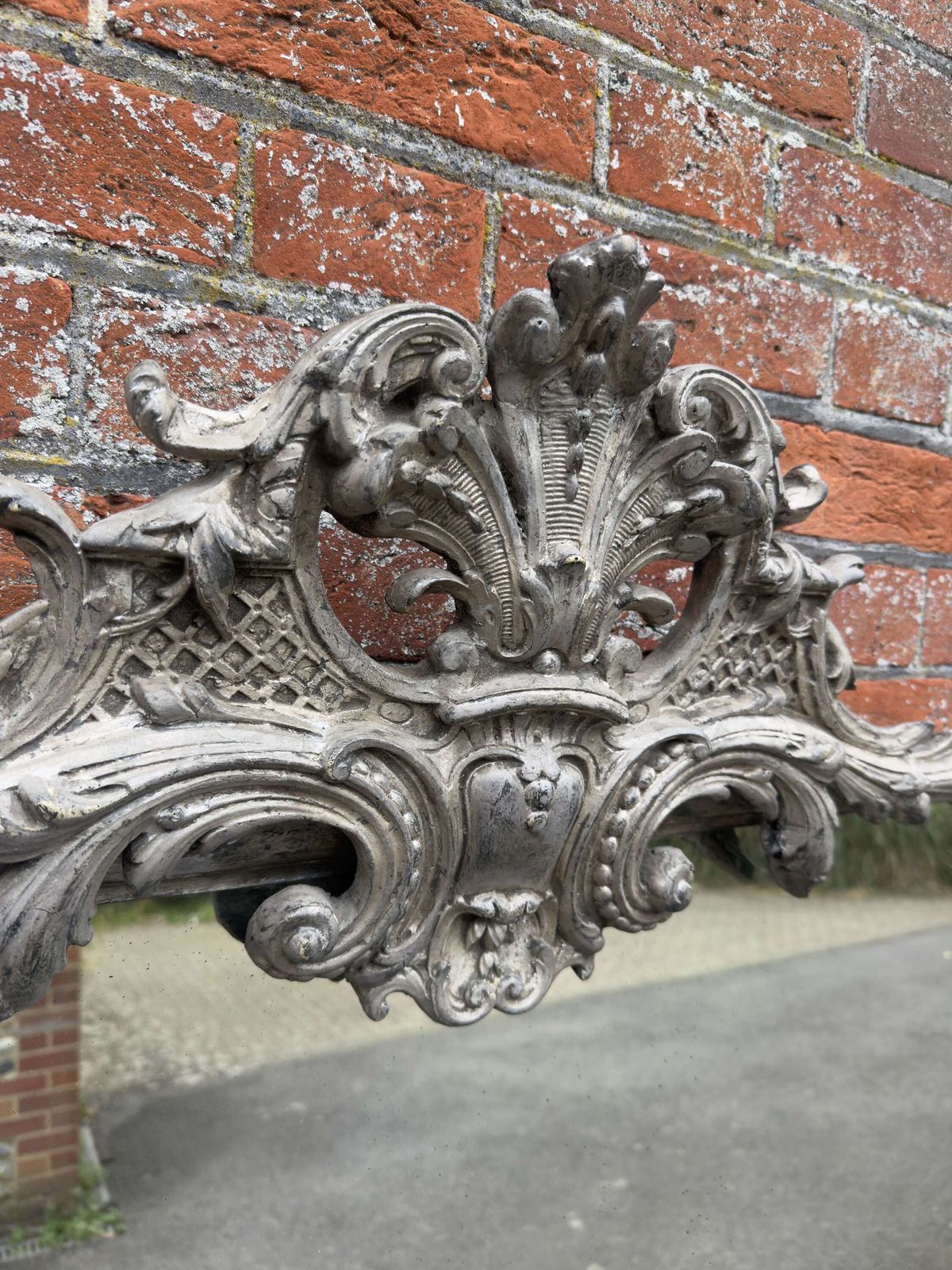 A Sensational Large Antique French 19th Century Arched Top Original Silvered Mirror photo furniture