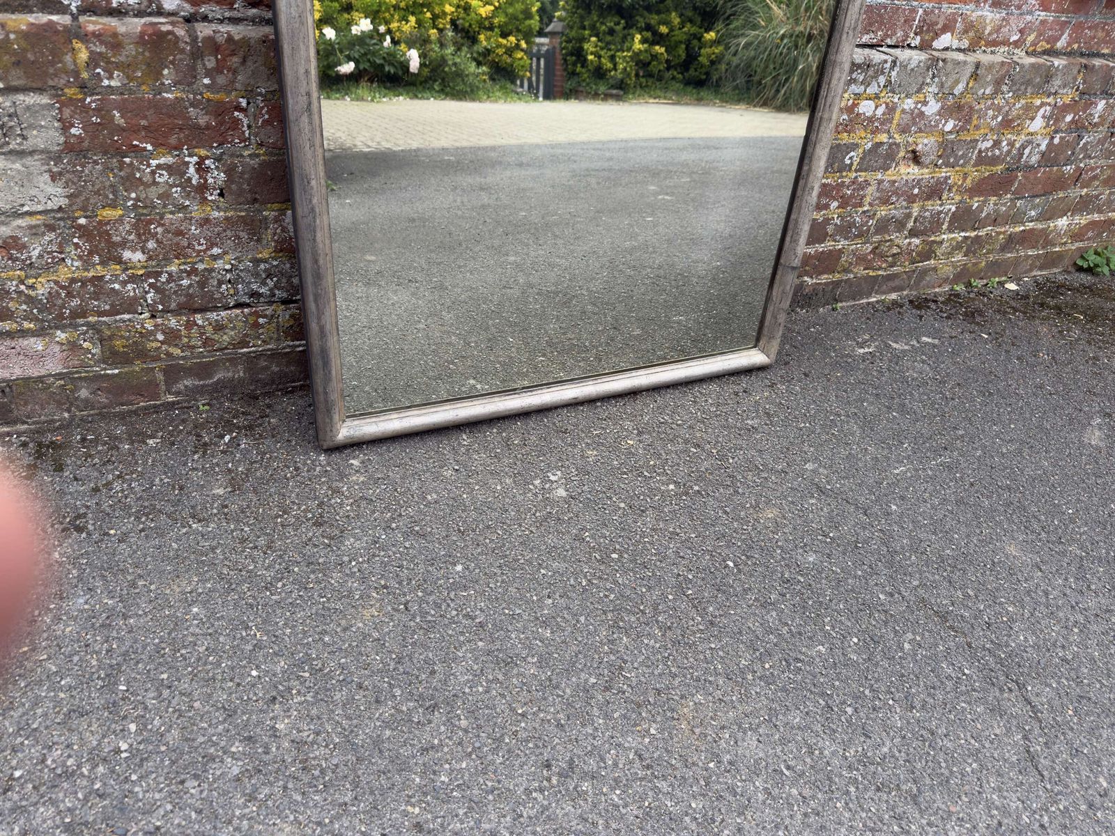 A Sensational Large Antique French 19th Century Arched Top Original Silvered Mirror photo 1250.0