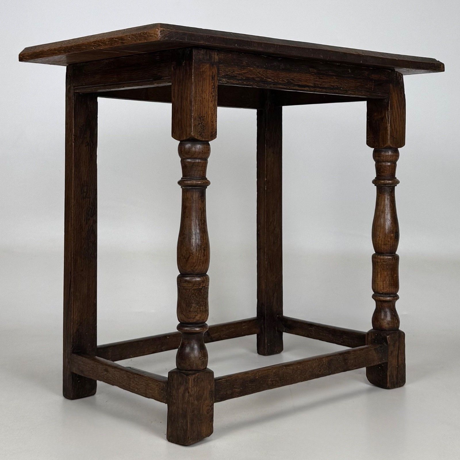 Antique 19th Century Georgian Style Side Table In Oak ( Af 5791 ) photo vintage