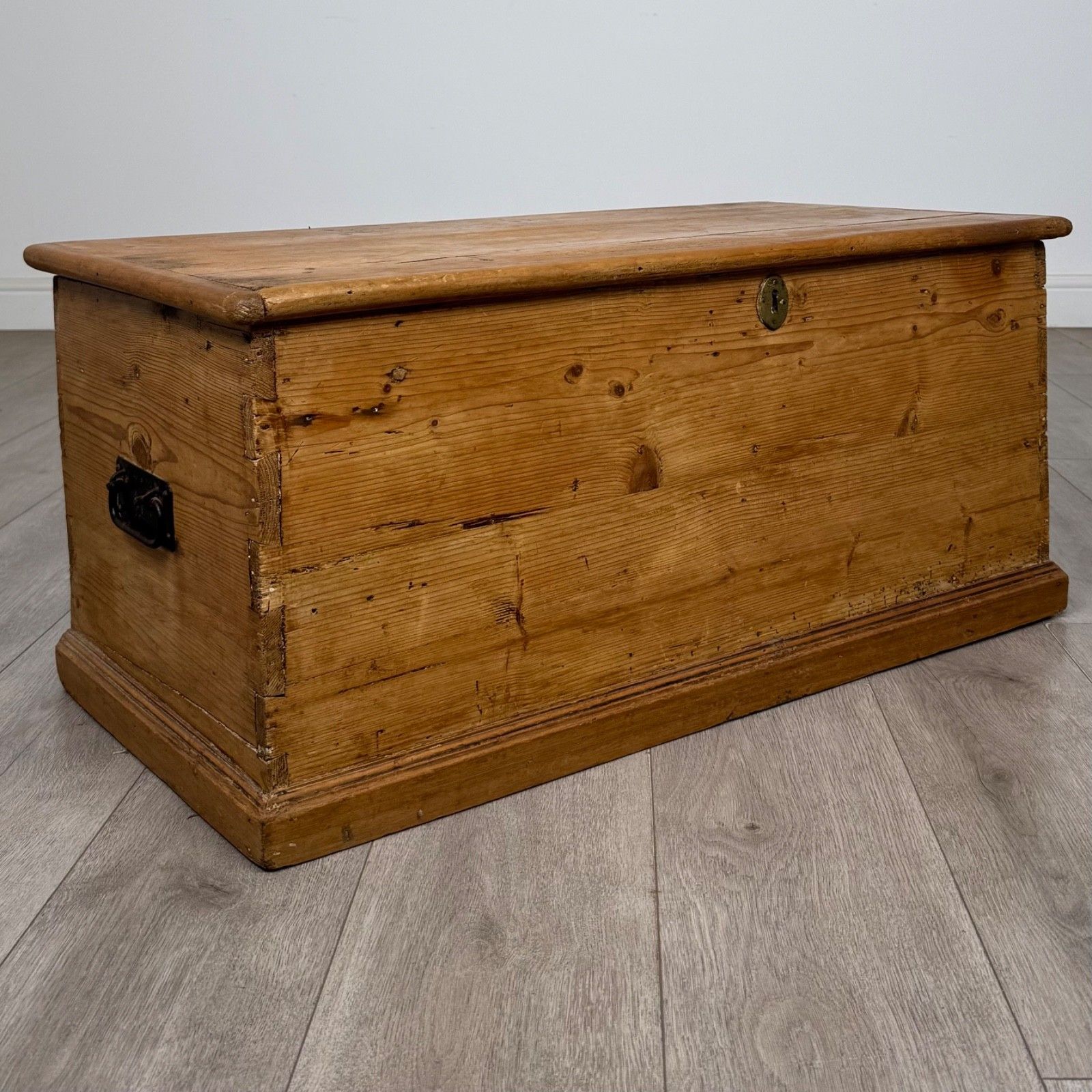 Antique 19th Century Victorian Blanket Box In Pine ( Af 5804 ) photo vintage