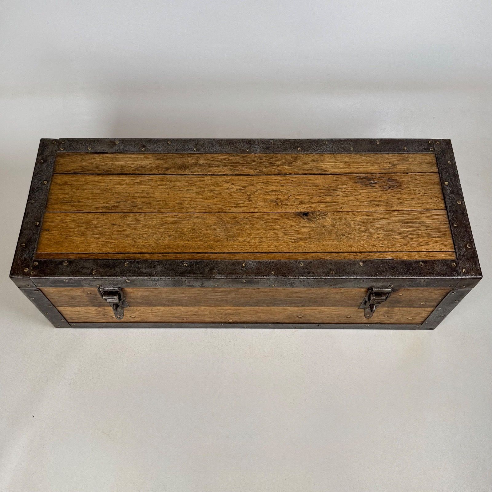 photo furniture Antique 20th Century Oak Storage Box Of Fine Quality ( Af 5794 )