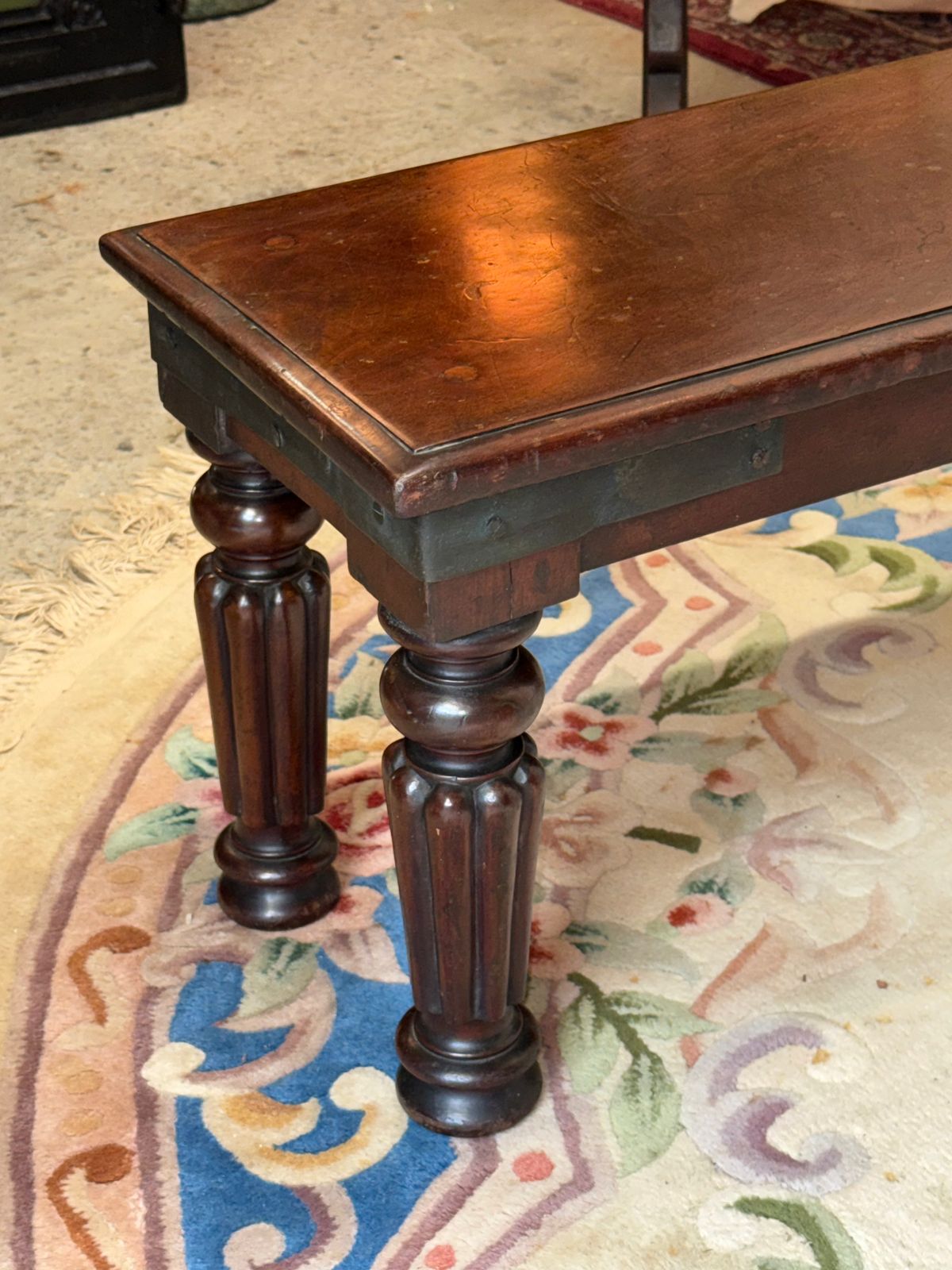 Antique Oak Window Seat Bench Alton Abbey Traditional English Bench photo furniture